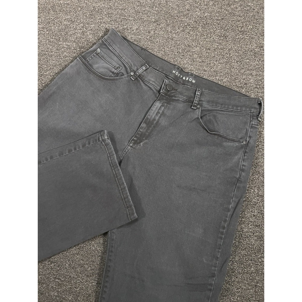 Mott And Bow Jeans Men's 36x30 Gray Denim Straight Stretch Casual Cotton